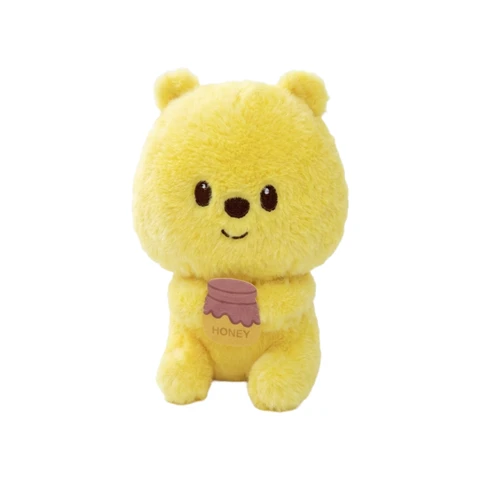 Peluche Ourson jaune avec miel - 21 cm