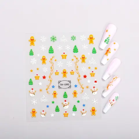 【Christmas Edition】MeoMagic Christmas gel nail stickers Self Adhesive Nail Decoration TH-1090 (Only stickers)