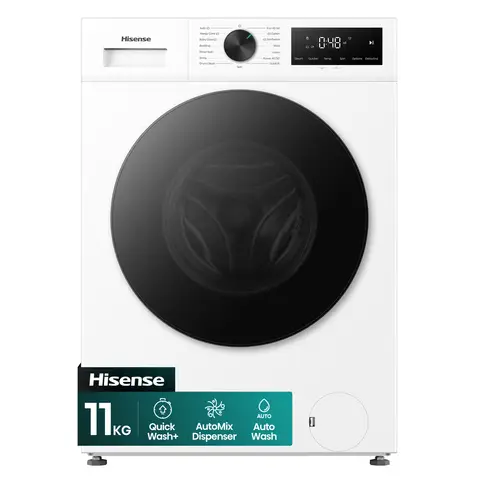 Hisense 1i Series Washing Machine - 11kg, 1400 Spin/Min, White, A Rated, WF1I1142BWL2