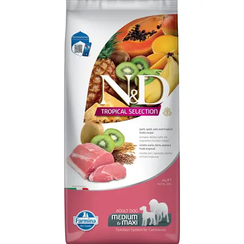 Farmina N&D Tropical Schwein Hundefutter für Erwachsene Mittel-/Großrassen 10 kg