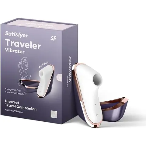Satisfyer 'Traveler' Vibrator | Auflegevibrator mit 11 Druckwellenprogrammen | Sexspielzeug für Frauen | Leise starke klitorale Stimulation | Kleines Spielzeug für erotische Reisen | Stimulator-Spielzeug