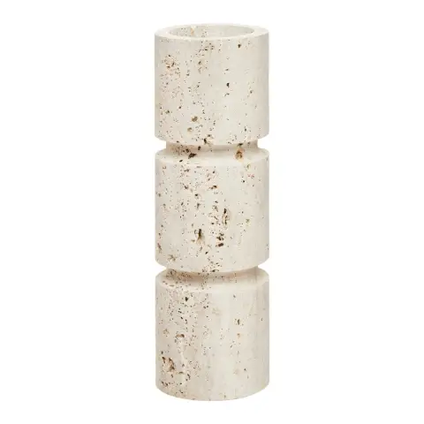 Tibor Travertine Large Candle Holder