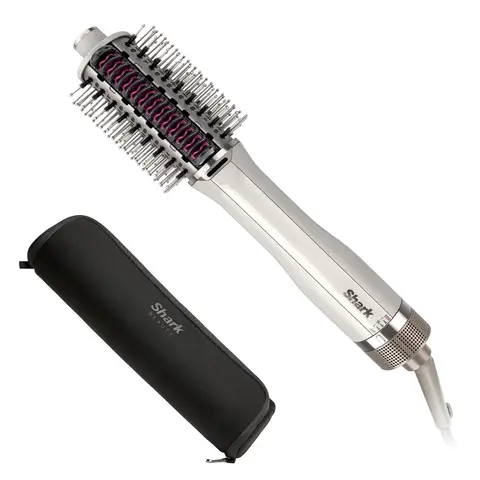 Shark SmoothStyle Hot Air Brush with Smoothing Comb, including Storage Bag, Wet Hair Mode, Dry Hair Mode, 3 Temperature Settings, for All Hair Types, Silk HT212EU