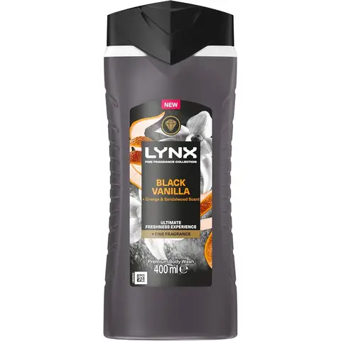 Lynx Fine Fragrance Collection Premium Body Wash Black Vanilla 400ml