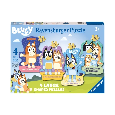 Ravensburger Bluey 4x Large Shaped Jigsaw Puzzles