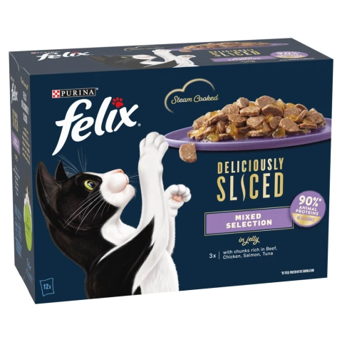 Felix Deliciously Sliced Mixed Selection in Jelly 12 x 80g (960g)