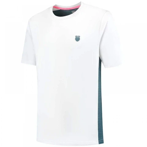 Kswiss Hypercourt Mix Melange Crew White Petrol Green T-Shirt XL