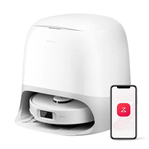 roborock Qrevo Curv S5X Saugroboter mit Wischfunktion Saugstation, Dual Anti-Tangle System, 18.500 Pa Saugkraft, 75°C Heißwasser-Moppwäsche, Intelligente Schmutzerkennung, All-in-One, weiß