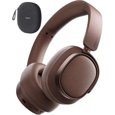 Edifier ES850NB Active Noise Cancelling Headphones, Over-Ear Bluetooth Headset, 92H Playtime, Wired & Wireless Hi-Res Audio Certified, Fast Charging Clear Calls for Home Office Travel
