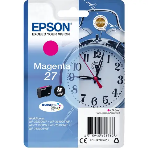 Epson Alarm Clock Singlepack Black 27XL DURABrite Ultra Ink