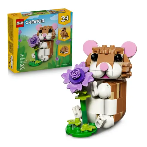LEGO Creator 3 in 1 31376 Cute Hamster with a Flower
