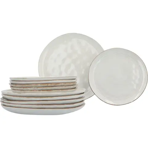 Secret de Gourmet Steengoed Servies Set - 12 stuks, Beige