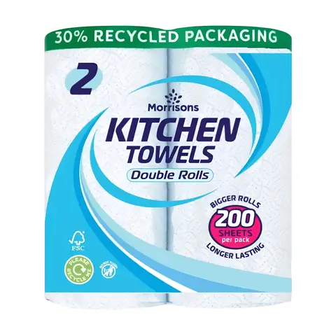 Morrisons 2 Double Kitchen Rolls 2 per pack