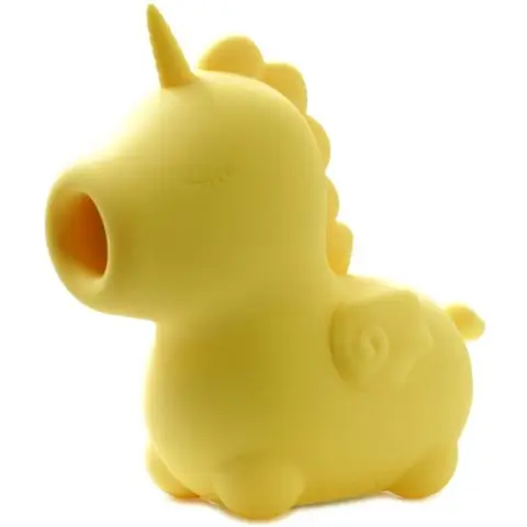 Unihorn Bean Blossom - Vibrator - Licking Tip Compact Oplaadbaar Geel Bean Blossom