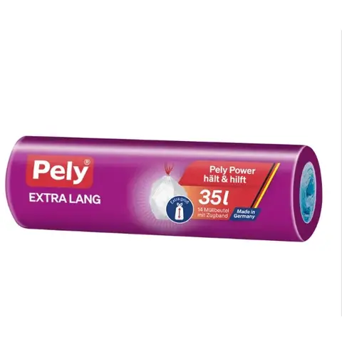 Pely Zugband-Beutel Extra Lang 35l Anti Geruch  14 St