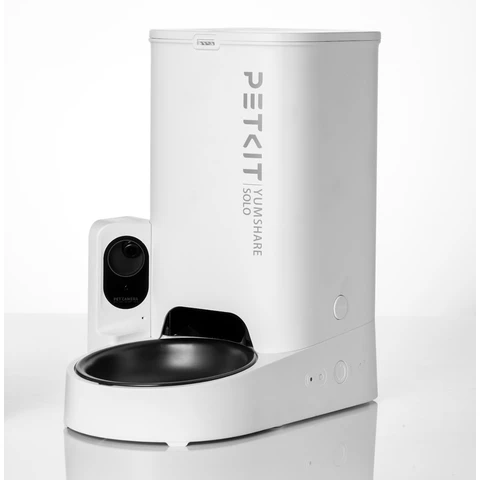 PETKIT Automatic Cat Feeder with Camera, 1080P HD, AI Function YumShare Solo