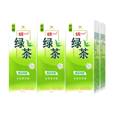 Unified Grüner Tee Getränk mit wenig Zucker 250ml x 6