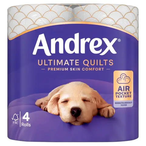 Andrex Supreme Quilts Toilet Tissue 4 Rolls