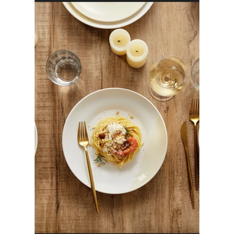 JIWOO Nicole 10-Zoll-Dinner-Teller Gelb+Weiß, 4er-Set, Wertpaket