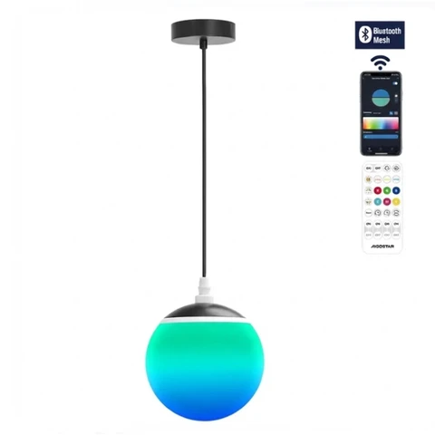 Aigostar Bluetooth Mesh, Smart Solar Pendelleuchte 20W RGBCCT Bunte Glühbirne