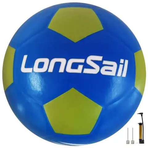 LONGSAIL High-quality rubber soccer Size3#Blue/Green