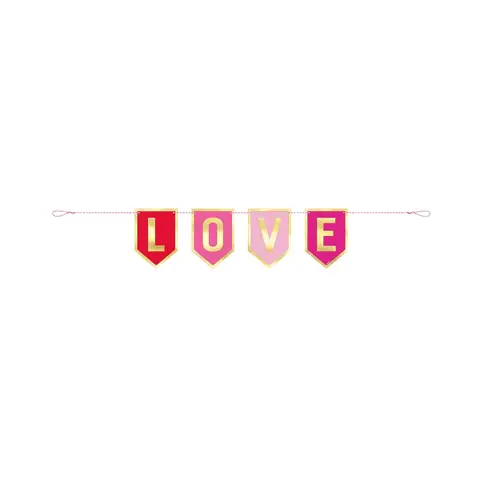 Unique Foil "Love" Bunting Banner, 91cm