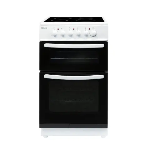 Haden HECT50W 50cm Ceramic Electric Twin Cavity Cooker, White, A Rated 