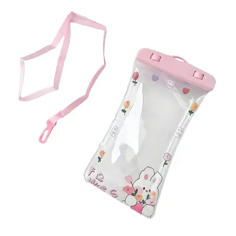 Inflatable Waterproof Phone Bag - Pink