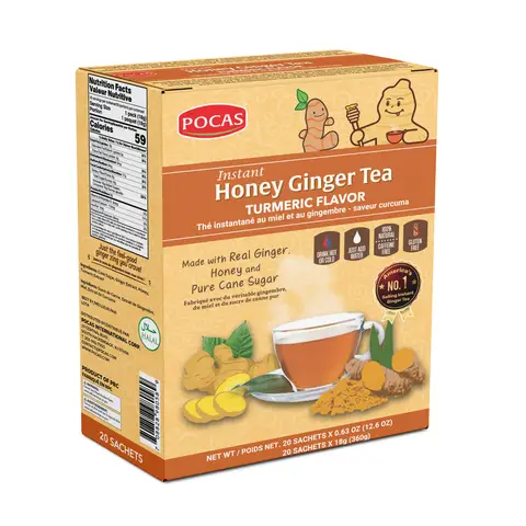 POCAS Honey Turmeric Tea, 20 Sachets x 18 g