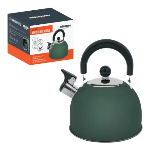 Milestone 2L Stainless Steel Kettle - Green