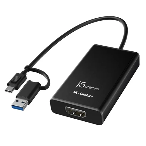 j5create JVA11 4K HDMI™ Capture Adapter, Black