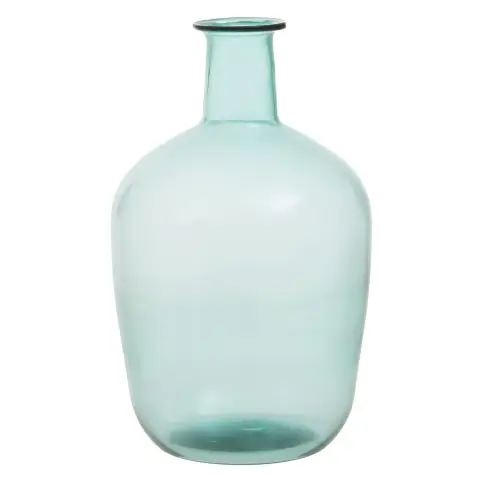 Bexley Blue Small Bottle Neck Recycled Glass Vase