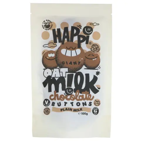 Happi Oat Milk Chocolate Buttons - 100G