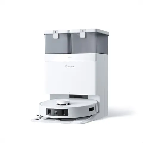 ECOVACS DEEBOT T30C PRO Gen2 Robot Vacuum & Mop - White, 12,800Pa Suction, 200 Mins Run Time, ZeroTangle 2.0, Omni Station for Hot Water Mop Wash & 45℃ Hot Air-Drying,  9mm Auto-Lift Mopping