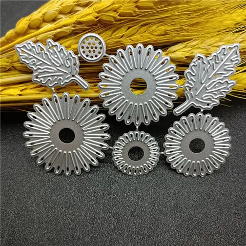 Card Making Supplies,Cutting Dies for Crafts,Sunflowers Metal Cutting Dies Stencils for Scrapbooking Album Stamp Paper Card Embossing Decor Craft