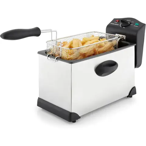 Morphy Richards 3.5L Clear View Deep Fat Fryer – Silver and Black, 2000W Power, Variable Temperature Control