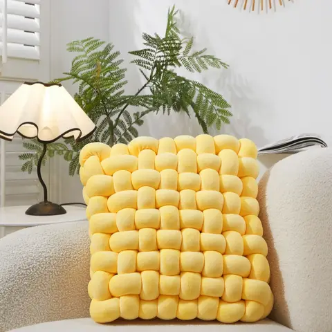 MEROPE, Polyester/Spandex Knot CushionPad, 40cm, yellow, 1pack