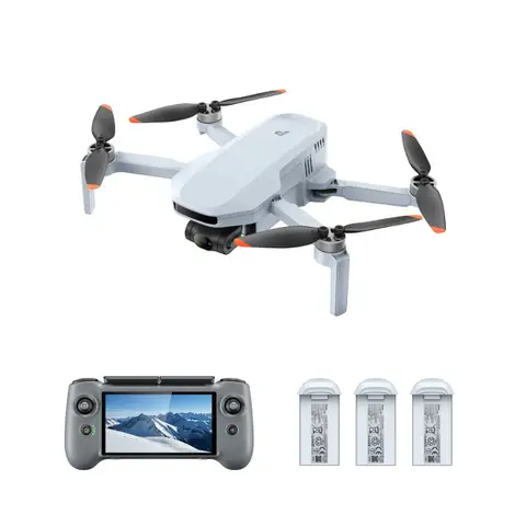 ATOM 2 All-in-One Fly More Set mit Bildschirm-Fernsteuerung – Ultraleichte Kamera-Drohne mit 4K HDR-Video, 8K hochauflösende Fotos, 3-Achsen-gestabilisierter Gimbal, 10 km Videoübertragung, 3 Akkus für 96 Min. Flugzeit, intelligente KI-Funktion, unter 249 g