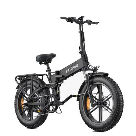 ENGWE-ENGINE PRO 2.0 folding E-Mountain bike, 250W electric adult bicycle, 52V 16Ah lithium battery E-bike ENGINE PRO 2.0（bla
