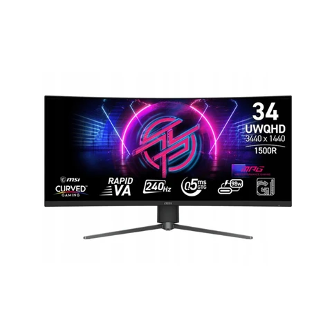 MSI MPG 346CQRF X24 monitor 86,4 cm (34") 3440 x 1440 pixels UltraWide Quad HD zwart