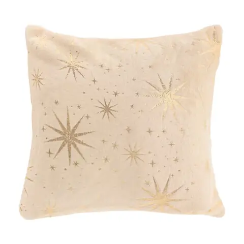 Atmosphera Stern Dekor Kissen 40x40 cm Weiß Gold