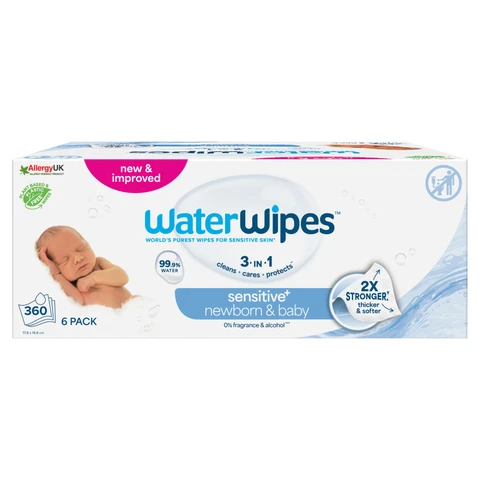WaterWipes Baby Wipes 6 x 60 Wipes