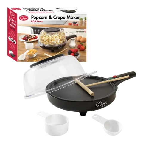 Quest 2-in-1 Popcorn & Crepe Maker popcorn, crepe, lid – 34400