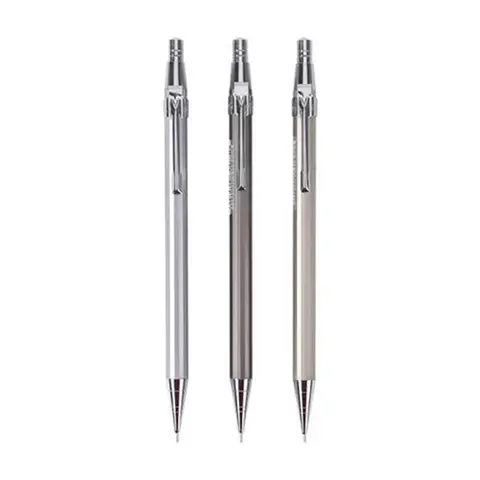 M&G Metal Mechanical Pencil, 0.5 mm, 3 Pack Mechanical Pencils for Writing, Drawing, and Sketching, Durable Metal Drafting Pencils for School and Office