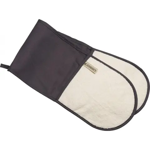 Le Creuset Dubbele Ovenhandschoen 89x20cm parelgrijs