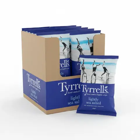 Tyrrells Lightly Sea Salted Crisps 24 x 40g