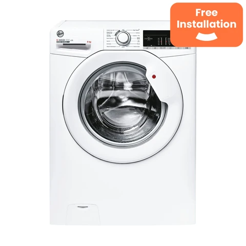 Hoover H-Wash 300 9kg Washing Machine – White | B Energy Rated | 1400rpm | NFC One Touch | KG Mode (H3W 49TA4/1-80)