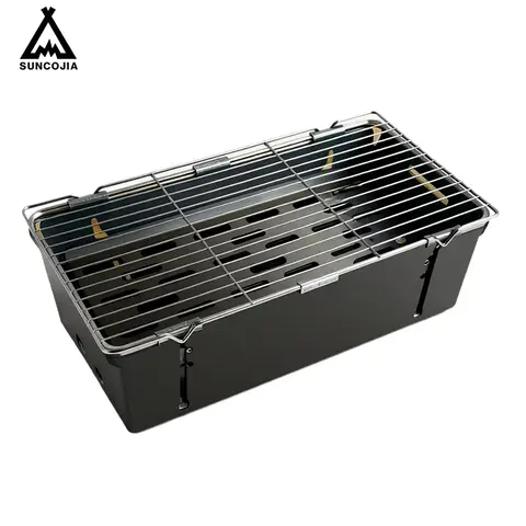 SUCOJIA One-piece monolithic build with a tactical folding design for compact carry and quick setup  Medium Tactical Folding Stove Black/7.9lbs（Approx. 3.6kg)