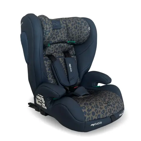 My Babiie MBCS75 Toddler to Booster R129 Car Seat with ISOFIX - Navy Leopard