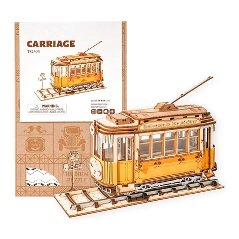 Robotime Rolife Holz 3D Straßenbahn Spielzeug Bausatz Puzzle für Erwachsene - Holzhandwerks-Kit,Ausstattung mit hauswaren und regalen;
Der bastelten geschenke an erwachsene und jugendliche,So ein schlaues spielzeug.